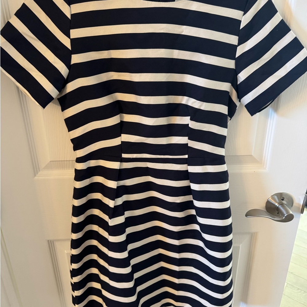 H&M Navy and White Striped Dress